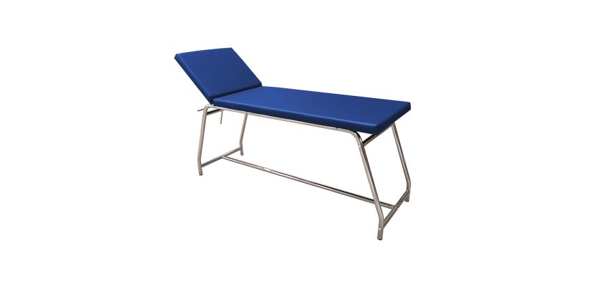 Lettino da visita medica cromato blu