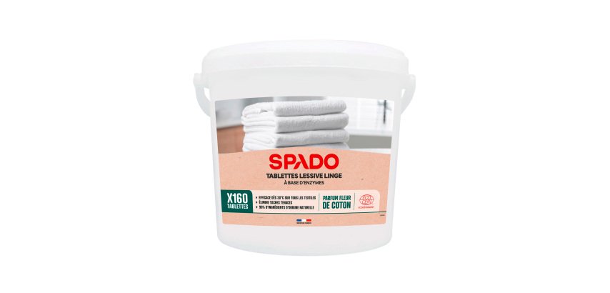 Lessive tablettes Spado - 160 lavages - Seau de 3,5 kg