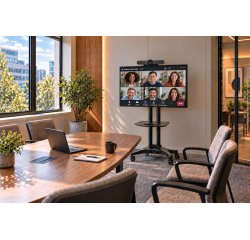 Kit visioconférence Logitech Meetup + écran Samsung 43’’ + support mobile