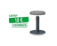 Tabouret ergonomique assis-debout - gris - Leitz Ergo