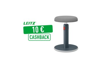 Tabouret ergonomique assis-debout - gris - Leitz Ergo