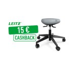 Tabouret ergonomique Leitz Ergo, noir