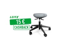 Tabouret ergonomique Leitz Ergo, noir