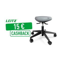 Tabouret ergonomique Leitz Ergo, noir