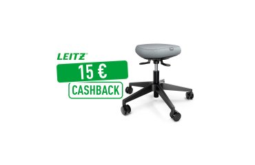 Tabouret ergonomique Leitz Ergo, noir