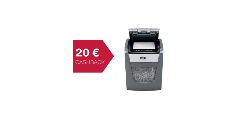 Destructeur Optimum Auto+ 50X - Coupe croisée P-4 - 50 feuilles - Rexel
