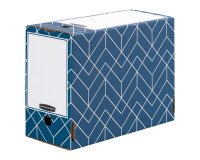 Boîte archives carton Fellowes Déco - Dos de 15 cm - Bleue ardoise