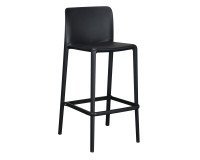 Chaise haute Olivia polypropylène noir protection UV