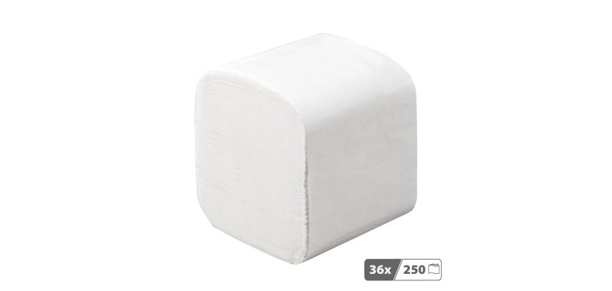 Papier toilette en paquet double épaisseur Bruneau - 36 x 250 feuilles