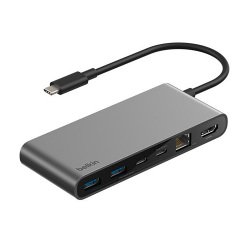 Belkin INC024HQSGY – USB-C 8-in-1 Hub mit 4K HDMI, 2,5 Gbit/s Ethernet und 100 W Power Delivery