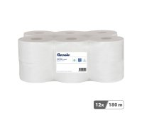 Papier toilette Mini Jumbo double épaisseur Renovelar - 12 rouleaux de 180 m