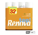 Renova Top Double Layer Toilet Paper - 32 rolls of 140 sheets