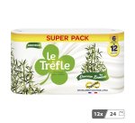 Papier toilette triple épaisseur Le Trèfle Douceur Bambou 12 maxi rouleaux = 24 rouleaux classiques
