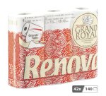 Toilet paper four-layer Grand Royal Renova - 42 rolls of 140 sheets