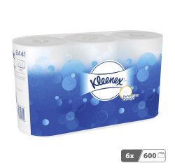 Papier toilette double épaisseur Kleenex - 6 rouleaux de 600 feuilles