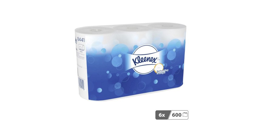 Papier toilette double épaisseur Kleenex - 6 rouleaux de 600 feuilles