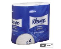 Papier toilette quadruple épaisseur Kleenex Extra Comfort Premium - 4 rouleaux de 160 feuilles