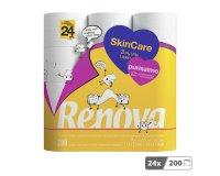 Papier toilette triple épaisseur Renova Skin Care Purissimo- 24 rouleaux de 200 feuilles