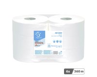 Papier toilette Maxi Jumbo double épaisseur Papernet - 6 rouleaux de 360 m