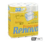 Papel higiénico de doble capa Renova Progress - 32 rollos de 140 hojas.