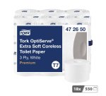 Papier toilette triple épaisseur Tork Premium T7 - 18 rouleaux de 550 feuilles
