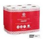Pack 96 rouleaux papier toilette double épaisseur Bruneau 200 feuilles + 48 rouleaux offerts