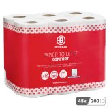 Papier toilette double épaisseur Bruneau - 48 rouleaux de 200 feuilles