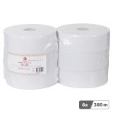 Papier toilette Maxi Jumbo double épaisseur Bruneau - 6 rouleaux de 380 m