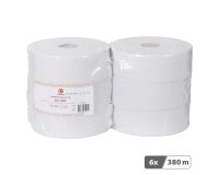 Papier toilette Maxi Jumbo double épaisseur Bruneau - 6 rouleaux de 380 m