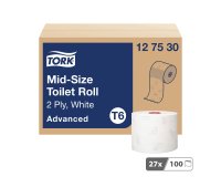 Papier toilette double épaisseur Tork T6 Premium - 27 rouleaux de 100 m