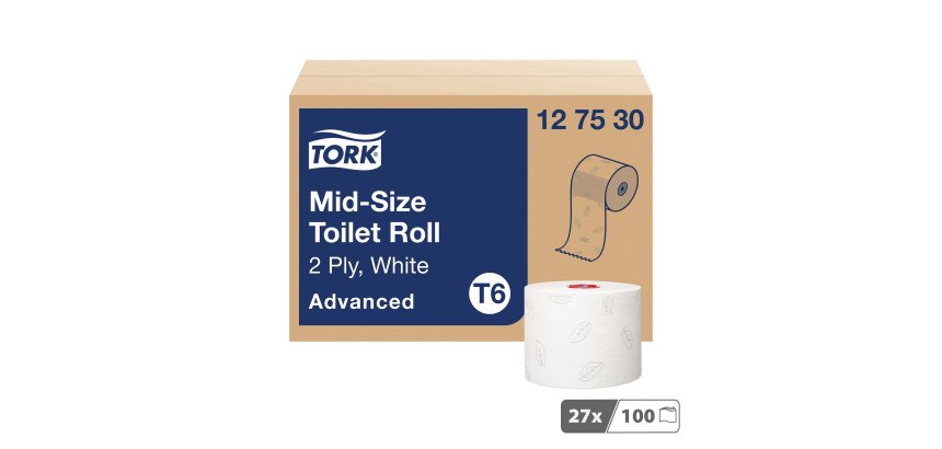 Papier toilette double épaisseur Tork T6 Premium - 27 rouleaux de 100 m