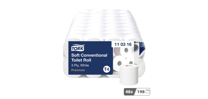 Papier toilette double épaisseur Tork Premium T4 - 48 rouleaux de 198 feuilles