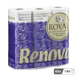 Papier toilette quadruple épaisseur Renova Royal  - 63 rouleaux de 140 feuilles