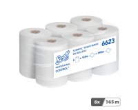 Rouleau d'essuie-mains Scott® Control™ Slimroll™ simple épaisseur 6623 - Carton de 6