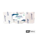 Rouleaux d'essuie-mains Argos double épaisseur blanc 200 m - Colis de 6