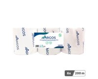 Rouleaux d'essuie-mains Argos double épaisseur blanc 200 m - Colis de 6