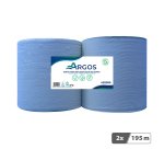 Rouleaux d'essuie-mains Argos double épaisseur bleu 195 m - Colis de 6