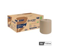 Rouleau d'essuie-mains Lucart EcoNatural 155 Identity double épaisseur 155 m - Carton de 6