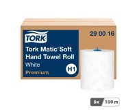 Rouleau d'essuie-mains tork Matic H1 Premium double épaisseur 100 m - Colis de 6