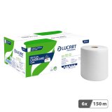 Rouleau d'essuie-mains Lucart ECO 150 Identity double épaisseur 150 m - Carton de 6