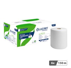 Rouleau d'essuie-mains Lucart ECO 150 Identity double épaisseur 150 m - Carton de 6