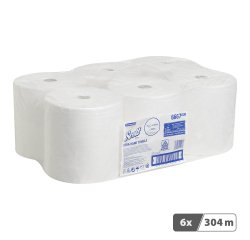 Rouleau d'essuie-mains Scott Xtra simple épaisseur 6667 - Carton de 6