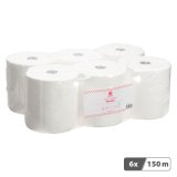 Rouleau d'essuie-mains Bruneau écolabel double épaisseur 150 m - Carton 6 rouleaux