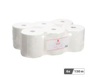 Rouleau d'essuie-mains Bruneau écolabel double épaisseur 150 m - Carton 6 rouleaux