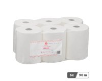 Rouleau d'essuie-mains Bruneau écolabel double épaisseur 90 m - Colis de 6