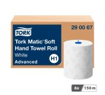 Rollos de toallas de mano Tork Matic H1 Advanced de doble capa 150 m - Paquete de 6