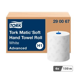 Rouleau d'essuie-mains Tork Matic H1 Advanced double épaisseur 150 m - Colis de 6