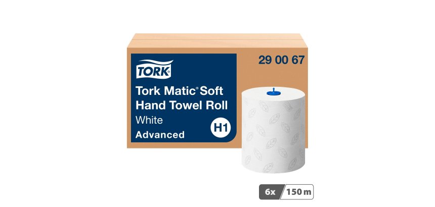 Rouleau d'essuie-mains Tork Matic H1 Advanced double épaisseur 150 m - Colis de 6
