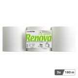 Rouleau d'essuie-mains Renova Green double épaisseur 180 m - Lot de 3