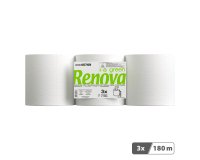 Rouleau d'essuie-mains Renova Green double épaisseur 180 m - Lot de 3